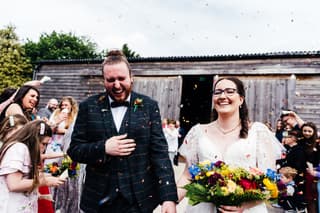 Image 9 of the wedding flowers for Beth & Kieran's wedding at Stock Farm