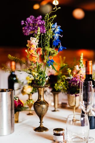 Image 12 of the wedding flowers for Beth & Kieran's wedding at Stock Farm