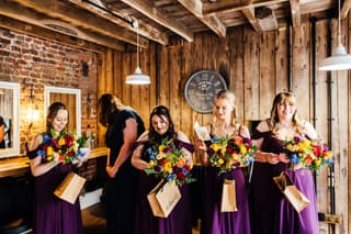 Image 2 of the wedding flowers for Beth & Kieran's wedding at Stock Farm